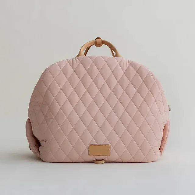 Présentation de joli sac de transport pour chien animaux de couleur Ros